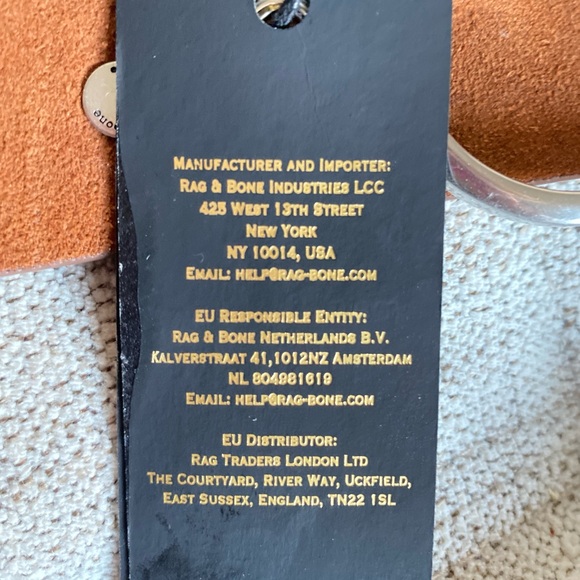 rag & bone Rounded Rebound Belt in Pecan Suede Size Small - Picture 10 of 10